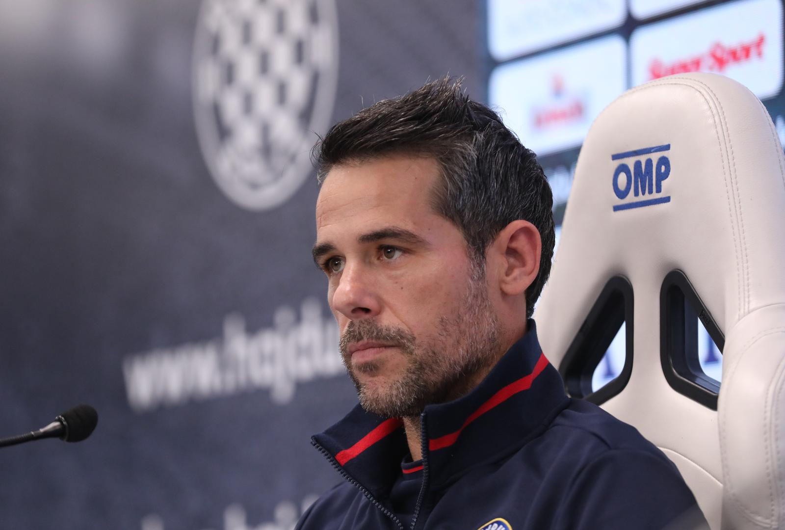 07.12.2023.,Split - Trener Hajduka Mislav Karoglan odrzao je  konferenciju za medije uoci gostovanja kod Lokomotive. Photo: Ivo Cagalj/PIXSELL