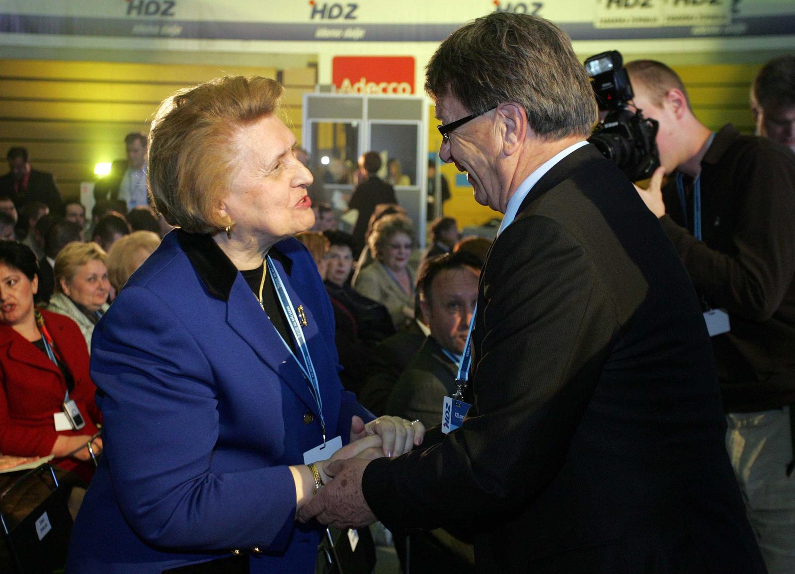 26.04.2008., Zagreb - 12.  sabor HDZ-a u Ciboni. Madeleine Albright, Miroslav Blazevic Photo: Sanjin Strukic/PIXSELL