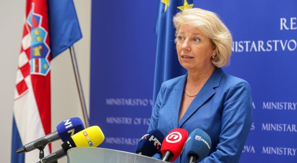 10.10.2023., Zagreb - Izjava za medije drzavne tajnice u ministarstvu vanjskih i europskih poslova Andreje Metelko Zgombic o povratku hrvatskih drzavljana iz Izraela. Photo: Luka stanzl/PIXSELL