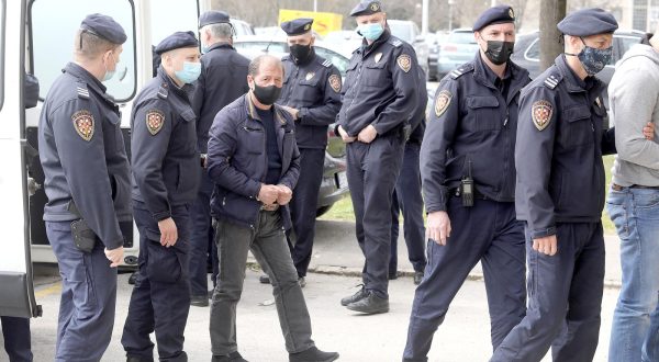 11.03.2021., Zagreb - Dolazak sudionika sjednice Optuznog vijece Zupanijskog suda u akciji Tebra za krijumcarenje tone marihuane, paleze vozila i premlacivanja koja se odrzava u Kockici. Djordje Vuleticr"nPhoto: Patrik Macek/PIXSELL