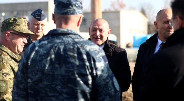 11.12.2023., Velika Gorica - Ivan Anusic i Tomo Medved obisli su vojarnu "Pukovnik Marko Zivkovic" na Plesu u Velikoj Gorici gdje je u tijeku gradnja infrastrukture za uvodjenje u operativnu uporabu borbenih aviona Rafale. Photo: Matija Habljak/PIXSELL