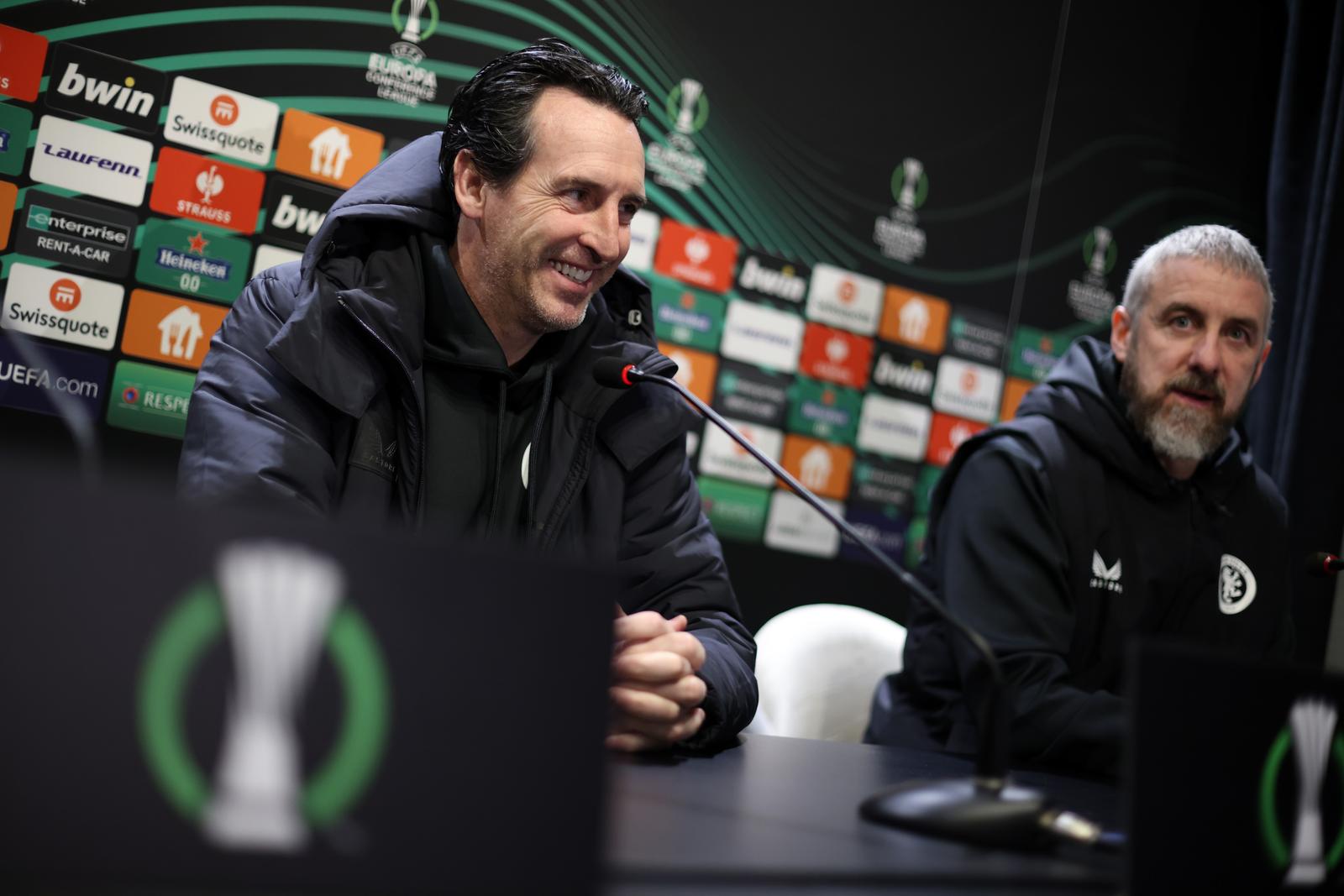 13.12.2023., Mostar, Bosna i HErcegovina - Konferencija za medije FC Aston Villa uoci sutrasnje utakmice UEFA Konferencijske lige protiv HSK Zrinjski. trener FC Aston Ville Unai Emery Photo: Denis Kapetanovic/PIXSELL