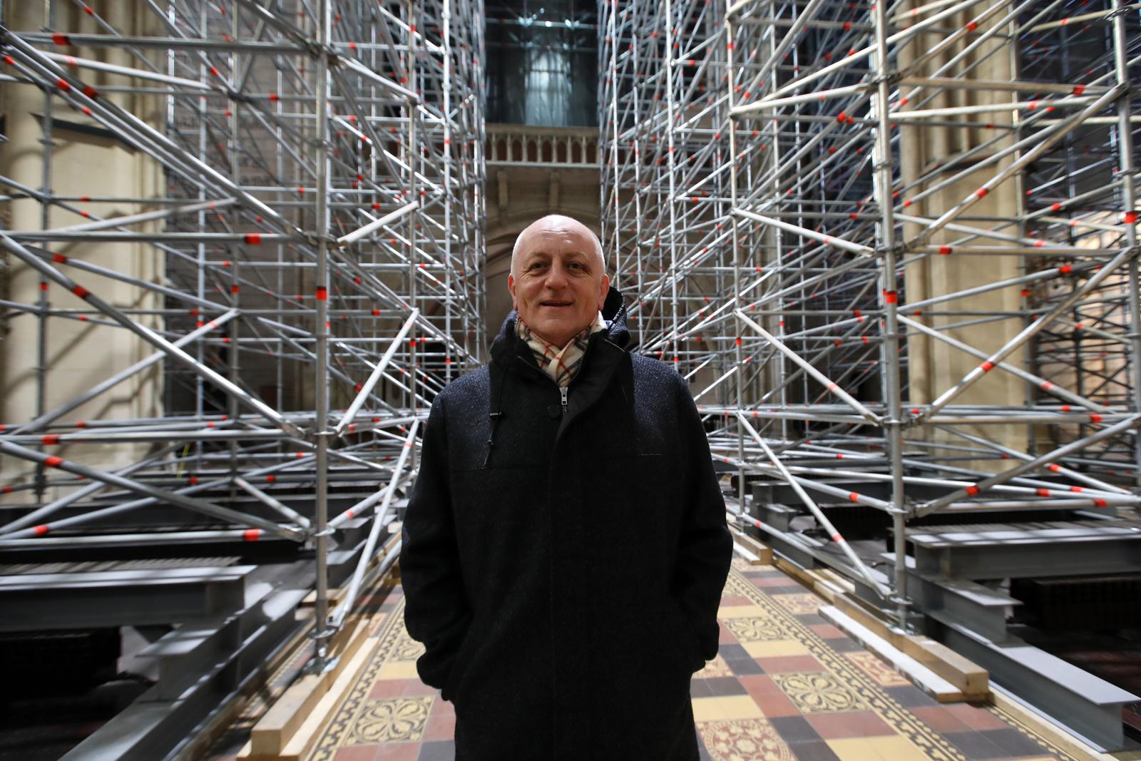 14.01.2022., Zagreb - Sanacija ostecenja nastalih u potresu na Zagrebackoj katedrali. Mosinjor Zlatko Koren.  Photo: Boris Scitar/Vecernji list/PIXSELL/PIXSELL