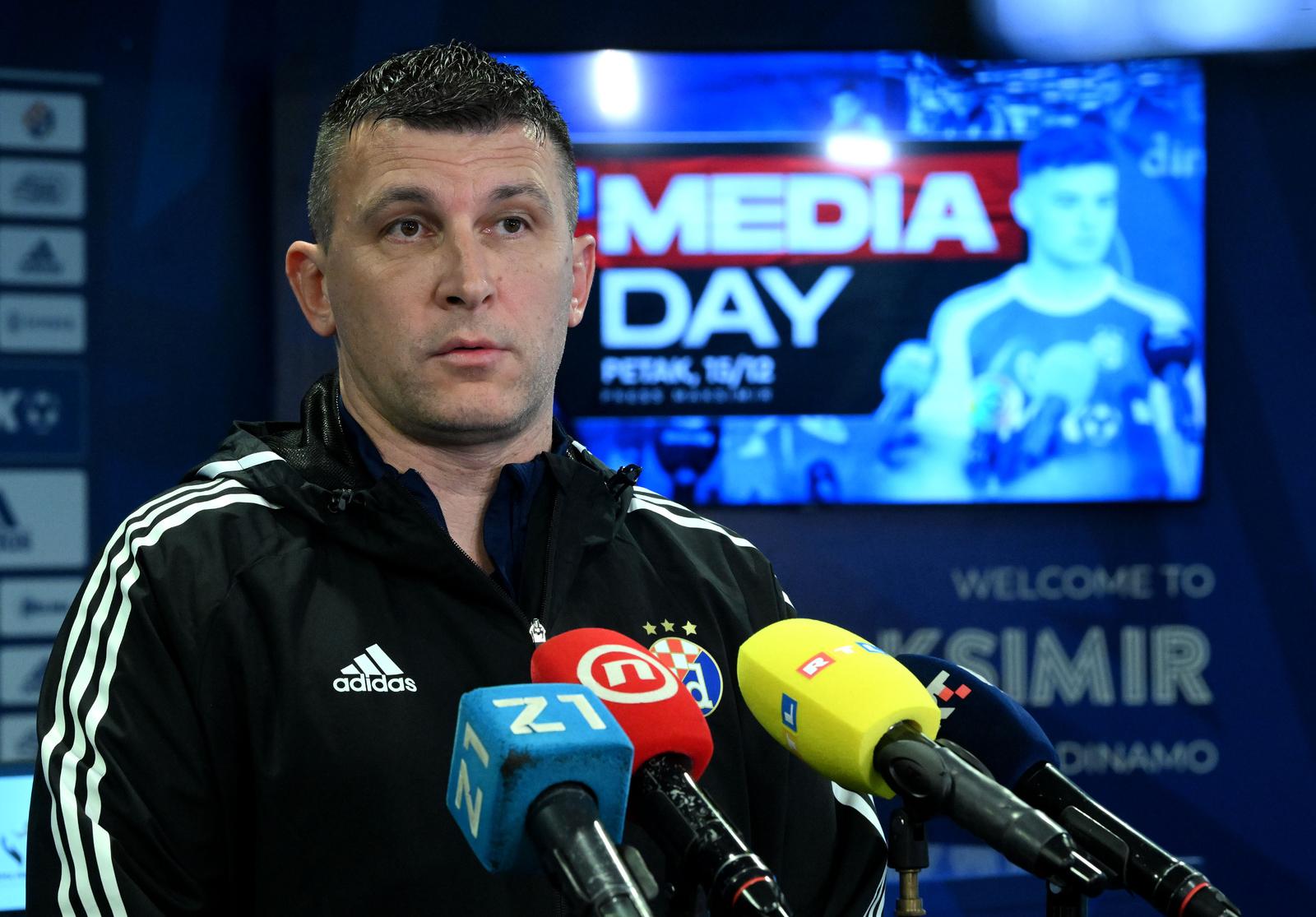 15.12.2023., Zagreb - GNK Dinamo Media Day prije utakmice protiv Hajduka. Bruno Petkovic, Takuro Kaneko, Sergej Jakirovic Photo: Marko Lukunic/PIXSELL