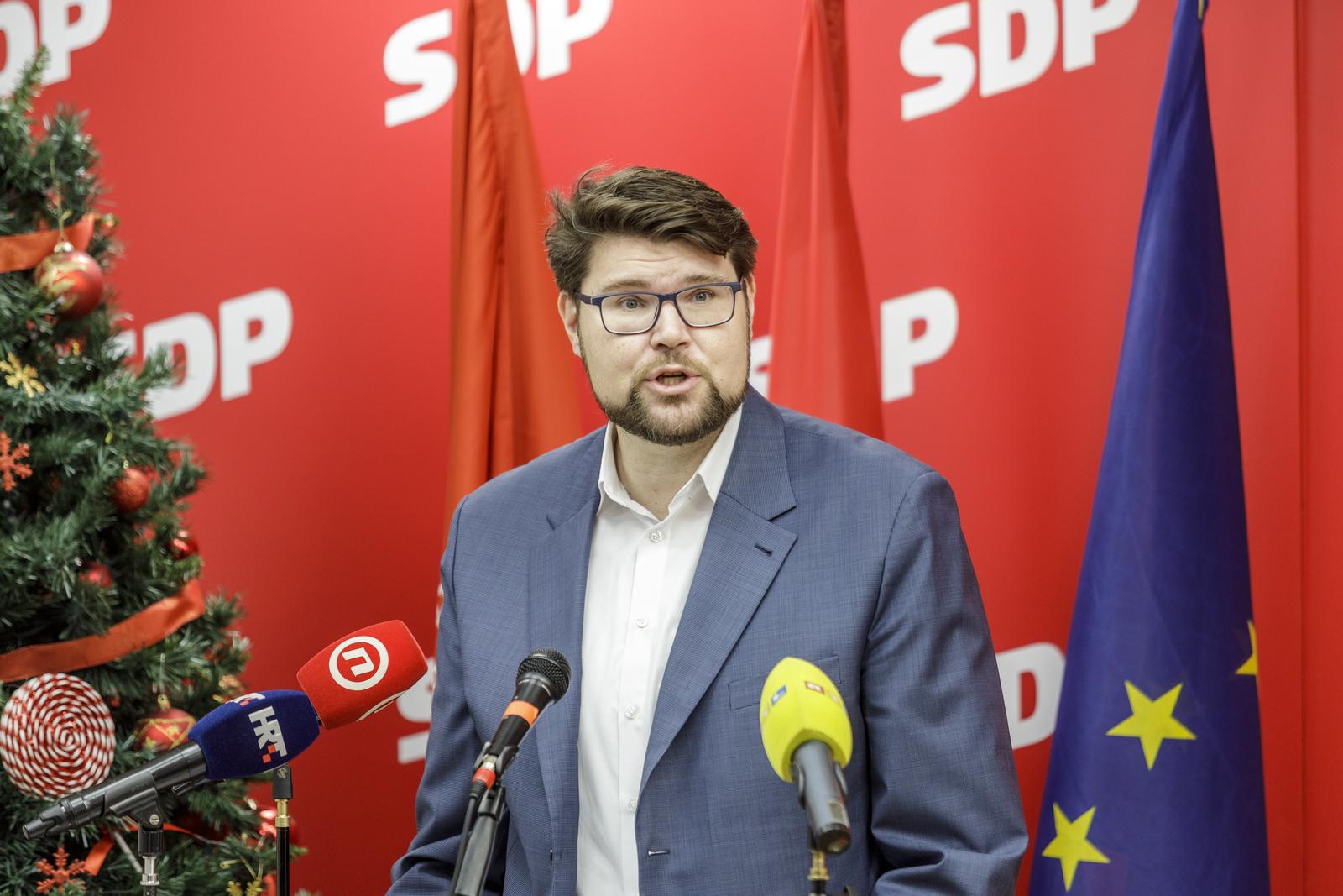 16.12.2023. Zagreb: Pedja Grbin odrzao uvodni govor na sjednici Glavnog odbora SDP-a Photo: Mia Slafhauzer/PIXSELL