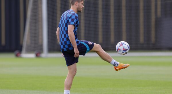 17.06.2023., Rotterdam, Nizozemska - Trening hrvatske reprezentacije uoci sutrasnje utakmice finala Lige Nacija koju igra protiv Spanjolske. Andrej Kramaric Photo: Luka Stanzl/PIXSELL