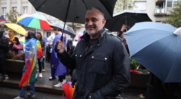 17, September, 2022, Belgrade - The organizers of Europride, despite the ban from the Ministry of Interior and the ruling of the Administrative Court, decided to exercise their democratic right and protest in front of the Administrative Court, and strong police forces are on the streets. Cedomir Jovanovic. Photo: Milan Maricic/ATAImages.

17, septembar, 2022, Beograd - Organizatori Europrajda su i pored zabrane MUP-a i presude Upravnog suda odlucili da iskoriste svoje demokratsko pravo i izadju na protest ispred Upravnog suda, a jake policijske snage su na ulicma. . Photo: Milan Maricic/ATAImages. Photo: Milan Maricic/ATAImages./PIXSELL