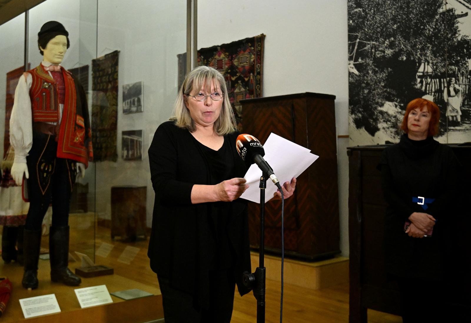 18.04.2023., Zagreb - Predstavljanje projekta prilagodbe stalnog postava Etnografskog muzeja za slijepe i slabovidne osobe. Nina Sivec Photo: Marko Lukunic/PIXSELL