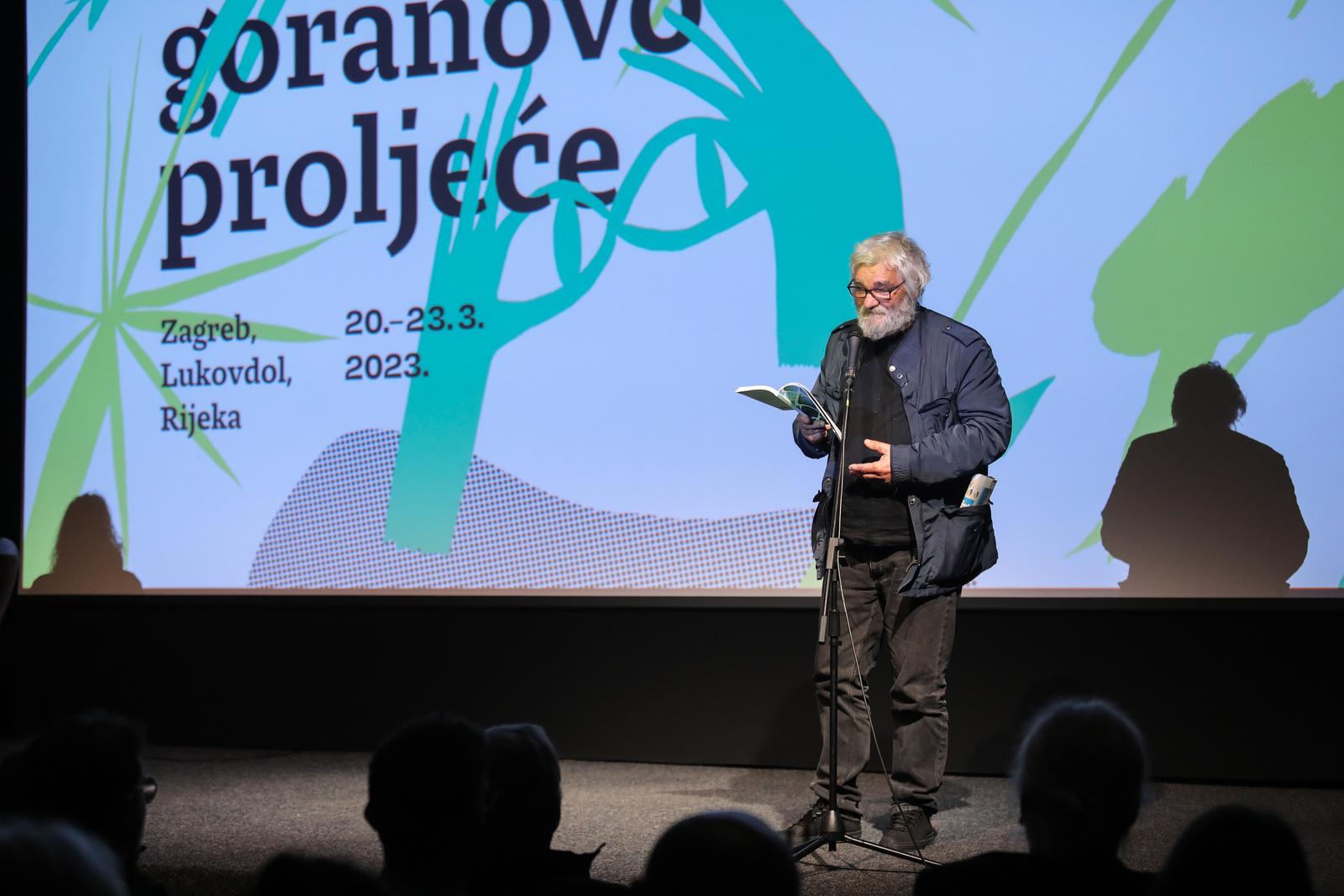 20.03.2023., Zagreb - U Kinoteci svecano je otvoreno 60. Goranovo proljece. Senko Karuza. Photo: Tomislav Miletic/PIXSELL