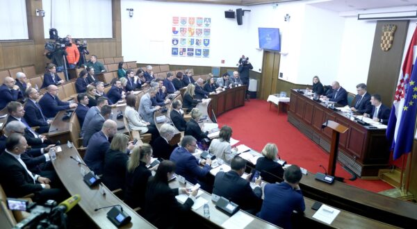 20.12.2023., Zagreb - U Saboru je pocela zajednicka sjednica Odbora za gospodarstvo i Odbora za zastitu okolisa i prirode na kojoj premijer Plenkovic predstavlja Damira Habijana kao novog ministra gospodarstva.
 Photo: Patrik Macek/PIXSELL