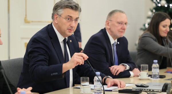 20.12.2023., Banski dvori, Zagreb - Predsjednik Vlade Andrej Plenkovic sastao se s predstavnicima Ministarstva obrane i Oruzanih snaga Republike Hrvatske. Photo: Marko Prpic/PIXSELL