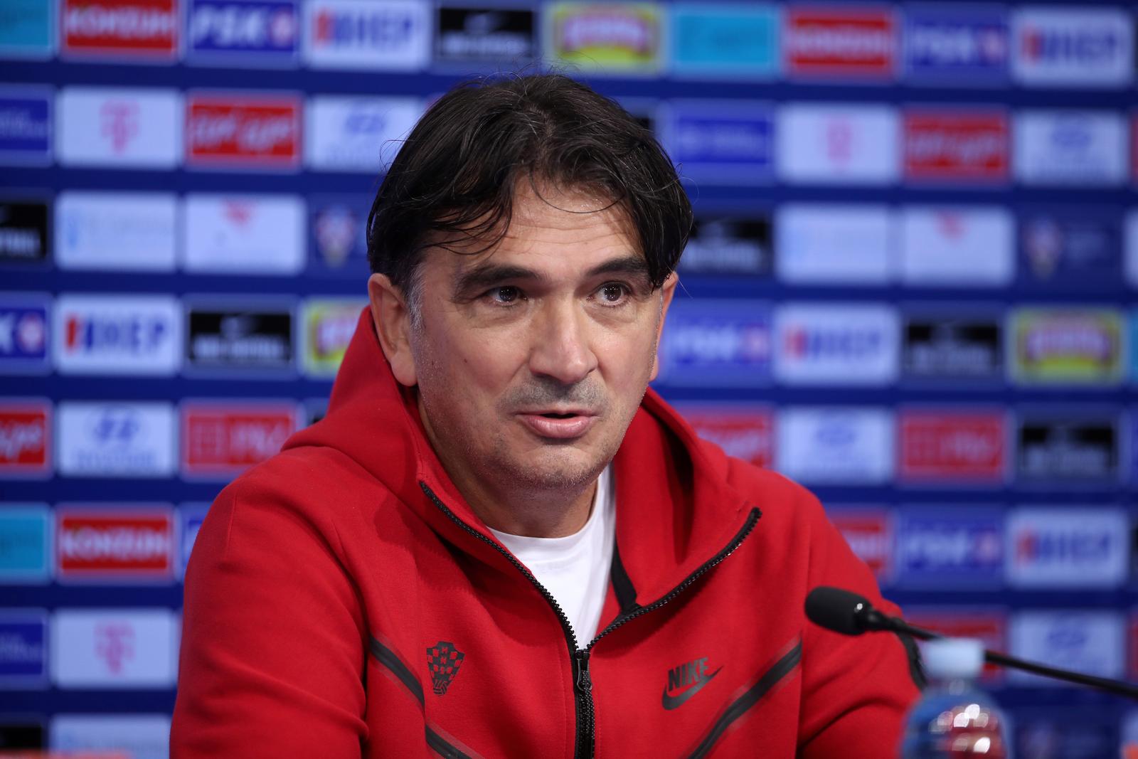 21.11.2023., stadion Maksimir, Zagreb - Kvalifikacije za UEFA Euro 2024, skupina D, Hrvatska - Armenija. Izbornik hrvatske nogometne reprezentacije Zlatko Dalic na konferenciji za medije nakon zavrsetka utakmice. Photo: Luka Stanzl/PIXSELL
