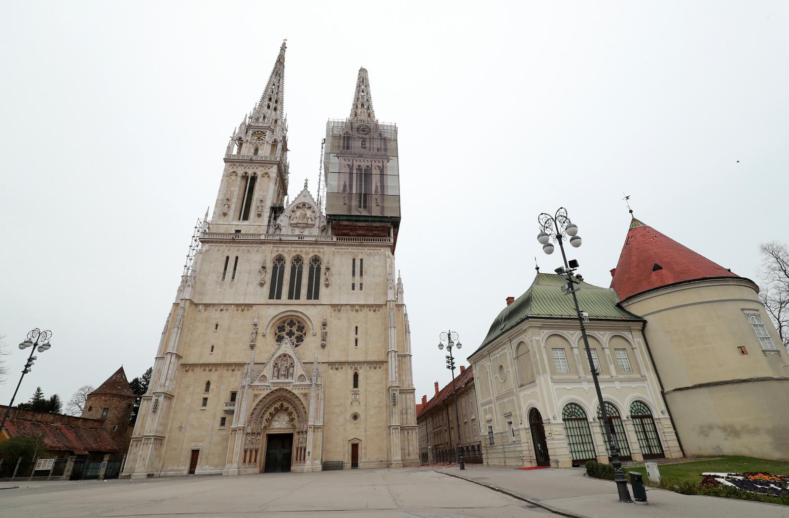 22.03.2020., Zagreb - Potes magnitude 5,3 stupnjeva ostetio je Zagrebacku katedralu. Photo: Sanjin Strukic/PIXSELL