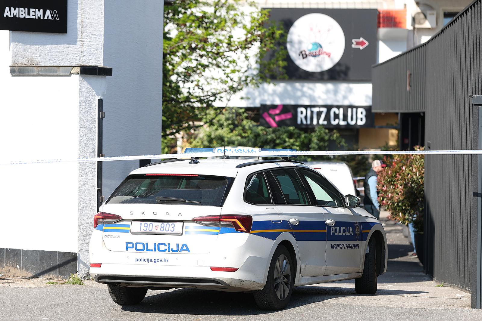 22.04.2023., Zagreb - Nocas oko 4.45 sati na Tresnjevci, Ulica Florijana Andraseca, u nocnom klubu Ritz club, nakon fizickog sukoba vise osoba iz vatrenog oruzja sa vise hitaca ubijen je 41-godisnjak. Muskarac koji se dovodi u svezu s ovim kaznenim djelom je uhicen i pod nadzorom policije. U tijeku je ocevid i kriminalisticko istrazivanje. Photo: Goran Stanzl/PIXSELL