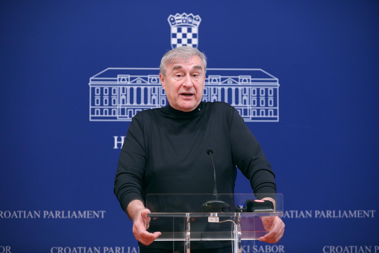 24.05.2023., Zagreb - Na konferenciji za medije odrzanoj u Saboru o temi „“Zasto sam otisao, kamo idem, jesam li zeton?“ govorio je Ante Prkacin. Photo: Patrik Macek/PIXSELL