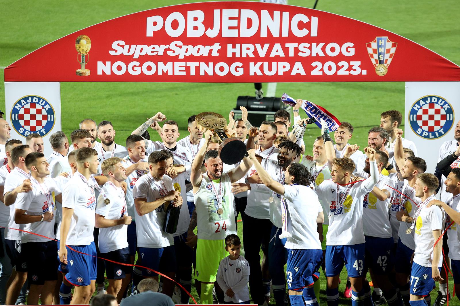 24.05.2023., stadion HNK Rijeka, Rijeka - Finalna utakmica SuperSport Hrvatskog nogometnog kupa, HNK Hajduk - HNK Sibenik.
 Photo: Nel Pavletic/PIXSELL