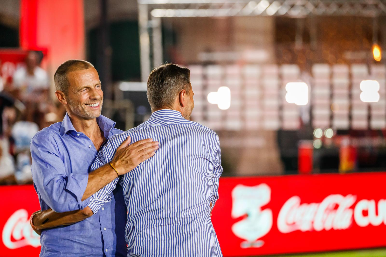 24.08.2023., Split - Finale i zatvaranje Sportskih igara. Aleksander Ceferin, Zvonimir Boban. Photo: Zvonimir Barisin/PIXSELL