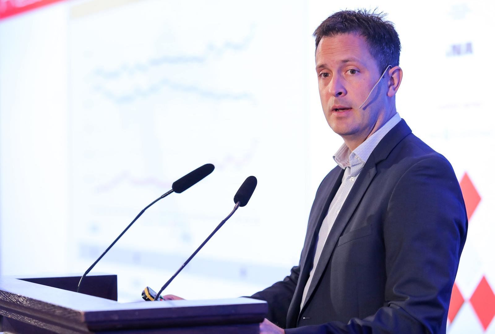 26.05.2021., Zagreb - U hotelu Sheraton odrzana je videokonferencija "InvestCro 2021 - Kako do stranih ulagaca". Prezentacija - Demografska karta, a tko ce raditi?.  Marin Strmota Photo: Tomislav Miletic/PIXSELL