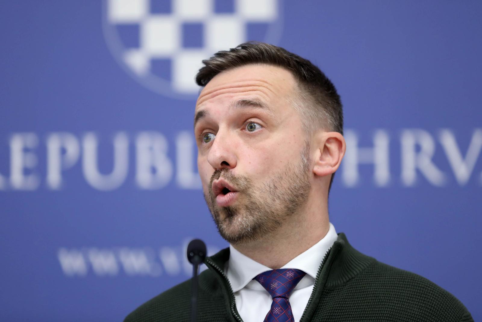 27.12.2023.,Zagreb - Izjavu za medije dao je ministar Marin Piletic u Banskim dvorima nastavno na press Grbina Photo: Jurica Galoic/PIXSELL