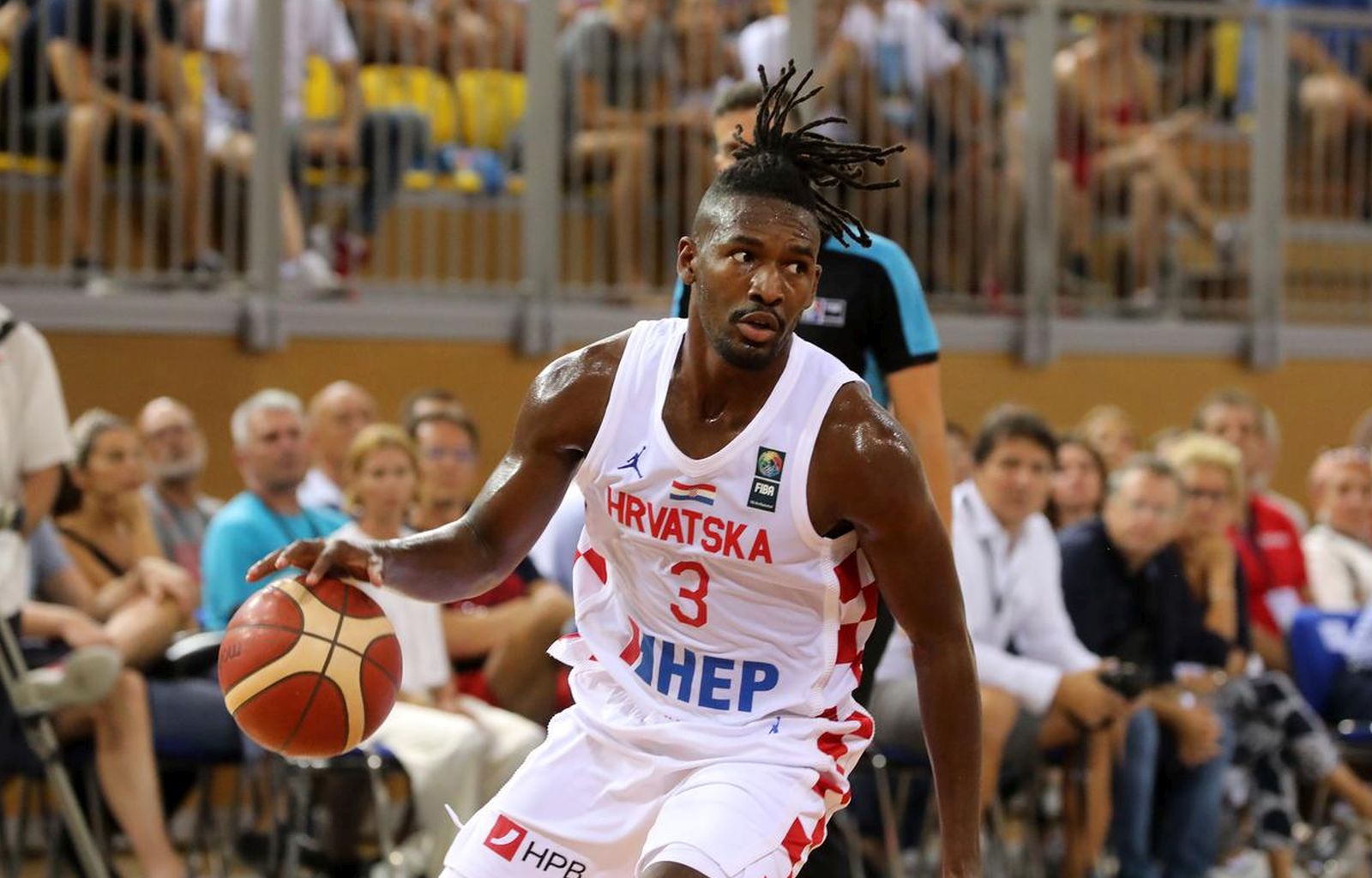 28.08.2022., Opatija - Kosarska utakmica Hrvatska - Svicarska. Pretkvalifikacijska utakmica za Europsko prvenstvo. Jaleen Smith. Photo: Goran Kovacic/PIXSELL