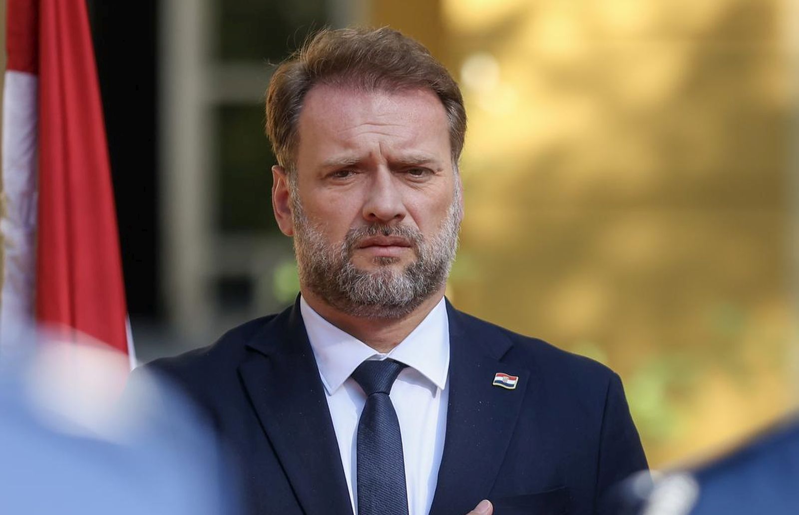 28.09.2023., Sarajevo, Bosna i Hercegovina - Ministar obrane BiH Zukan Helez, primio je u posjetu ministra obrane Republike Hrvatske Marija Banozica. Photo: Armin Durgut/PIXSELL