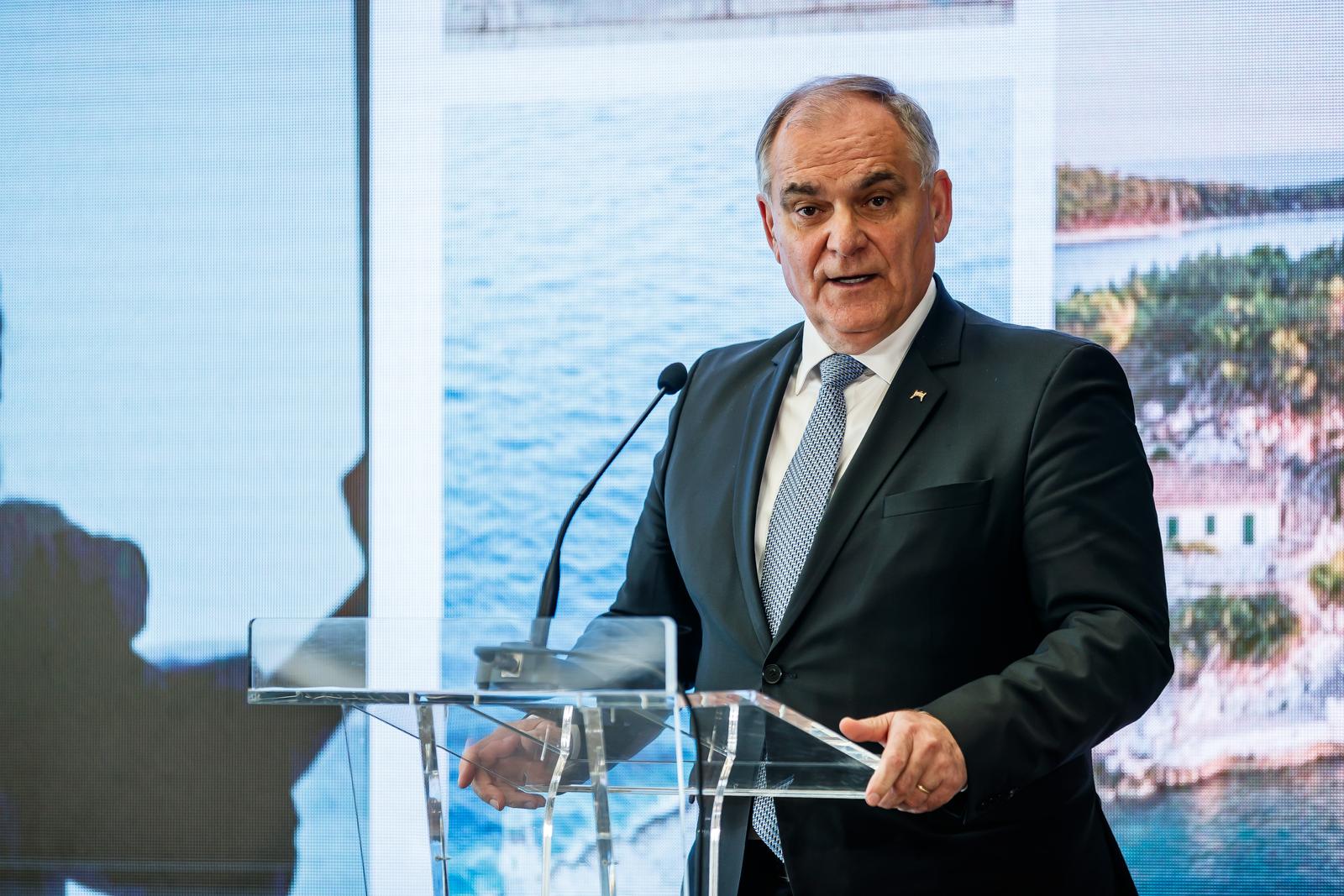 29.11.2023., Split - Lansiranje novog portala Turisticke zajednice Splitsko-dalmatinske zupanije odrzano je u Arheoloskom Muzeju. Zupan Blazenko Boban. Photo: Zvonimir Barisin/PIXSELL
