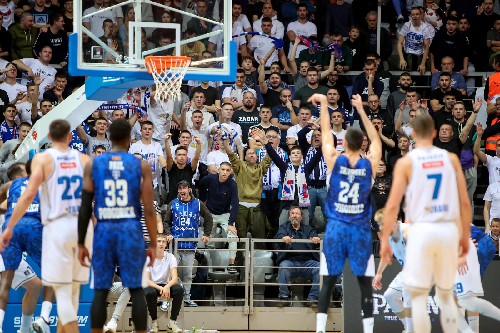30.12.2023., dvorana Kresimira Cosica, Zadar - ABA liga, 14. kolo, KK Zadar - KK Buducnost Voli. Photo: Sime Zelic/PIXSELL