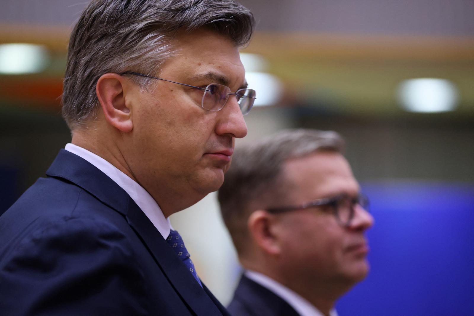 Croatia's Prime Minister Andrej Plenkovic attends a European Union and Western Balkans leaders' summit, in Brussels, Belgium December 13, 2023. REUTERS/Johanna Geron Photo: JOHANNA GERON/REUTERS