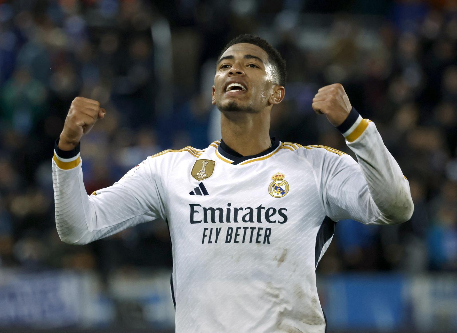Soccer Football - LaLiga - Deportivo Alaves v Real Madrid - Estadio Mendizorroza, Vitoria-Gasteiz, Spain - December 21, 2023 Real Madrid's Jude Bellingham celebrates after the match REUTERS/Vincent West Photo: VINCENT WEST/REUTERS