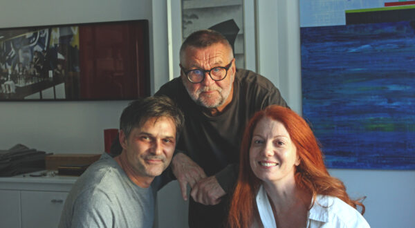 Živko Anočić, Rajko Grlić, Jelena Đokić na setu