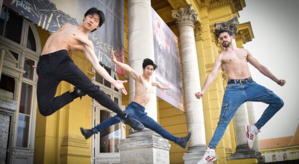 24.03.2023., Zagreb - Takuya Sumimoto, Yuho Yoshioka i Guilherme Gameiro Alves, baletani zagrebackog HNK. 

Photo Sasa ZinajaNFoto
