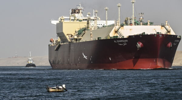 epa11040943 A ship crosses the Suez Canal towards the Red Sea in Ismailia, Egypt, 22 December 2023. On 18 December, the US Department of Defense announced a multinational operation to safeguard trade and to protect ships in the Red Sea, amid the recent escalation in Houthi attacks originating from Yemen, according to a press release from the U.S. Department of Defense. These attacks in recent weeks had prompted major shipping companies to reroute their operations and raised concerns of prolonged disruptions to global trade.  EPA/MOHAMED HOSSAM