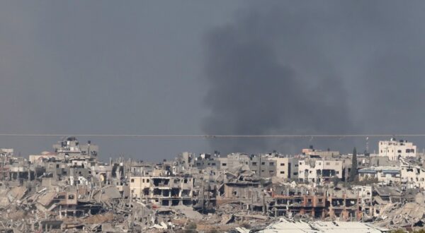 epa11052149 Smoke rises from ruined buildings in the Gaza Strip, as seen from an area near the border with Gaza in southern Israel, 01 January 2024. More than 21,600 Palestinians and at least 1,300 Israelis have been killed, according to the Palestinian Health Ministry and the Israel Defense Forces (IDF), since Hamas militants launched an attack against Israel from the Gaza Strip on 07 October, and the Israeli operations in Gaza and the West Bank which followed it. The Israeli military stated that its ground, air, and naval troops are 'continuing to conduct joint combat' across the Gaza Strip.  EPA/ABIR SULTAN