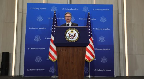 epa11066366 US Secretary of State Antony Blinken  speaks during a press conference in Tel Aviv, Israel, 09 January 2024. Blinken's official visit to Israel, his fourth since the 07 October 2023 Hamas attack, is part of his trip to the region.  EPA/ABIR SULTAN