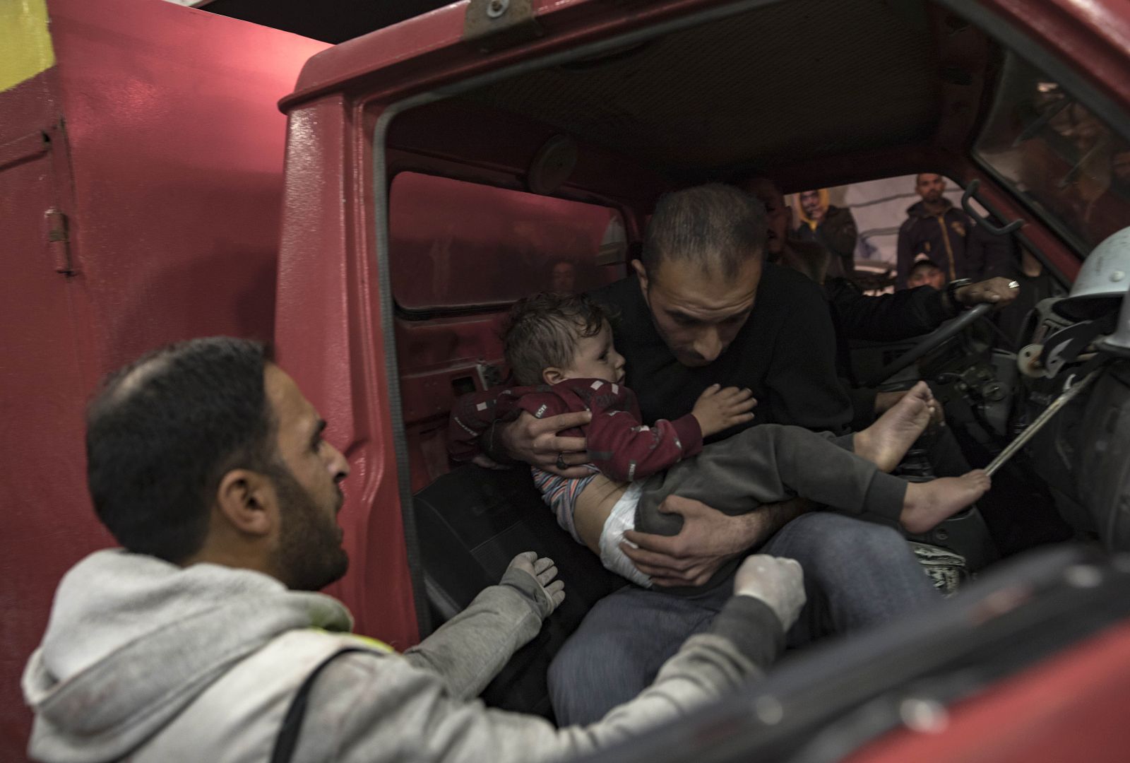 epa11083502 An injured child is brought to Nasser Hospital in Khan Yunis, southern Gaza Strip, 16 January 2024, following Israeli air strikes on the southern Gaza Strip. More than 24,000 Palestinians and at least 1,300 Israelis have been killed, according to the Palestinian Health Ministry and the Israel Defense Forces (IDF), since Hamas militants launched an attack against Israel from the Gaza Strip on 07 October, and the Israeli operations in Gaza and the West Bank which followed it.  EPA/HAITHAM IMAD