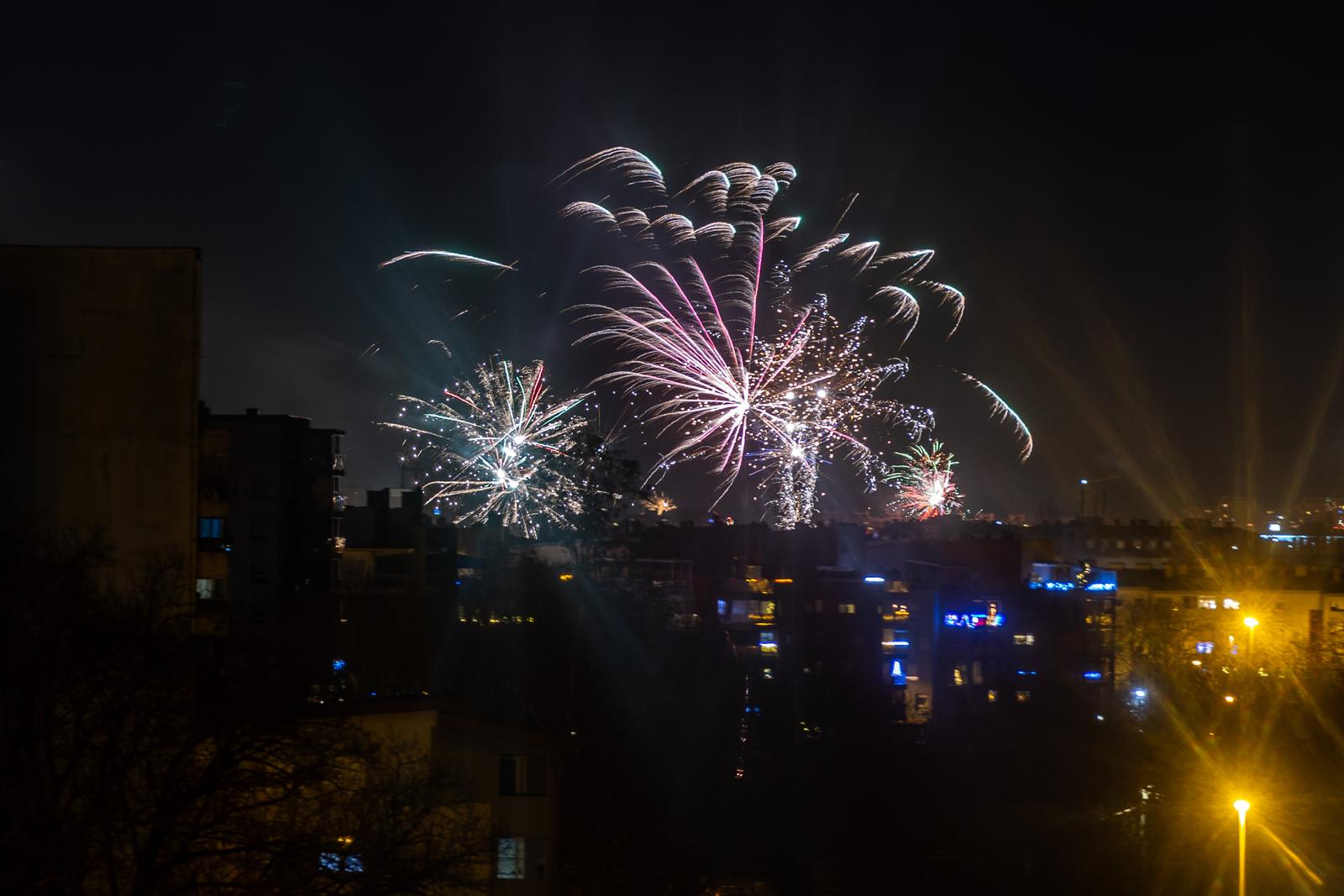 01.01.2024., Zagreb - Novogodisnji vatromet u naselju Precko.  Photo: Igor Kralj/PIXSELL