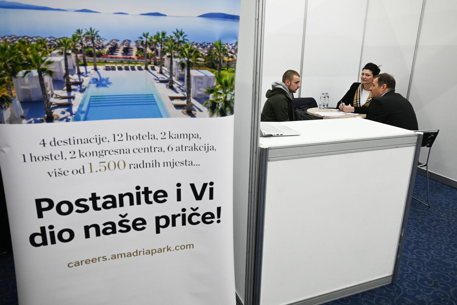 1.2.2023., Zagreb - U Kongresnom centru na Zagrebackom velesajmu Hrvatski zavod za zaposljavanje (HZZ) organizirao je Dane poslova u turizmu. Photo: Davorin Visnjic/PIXSELL