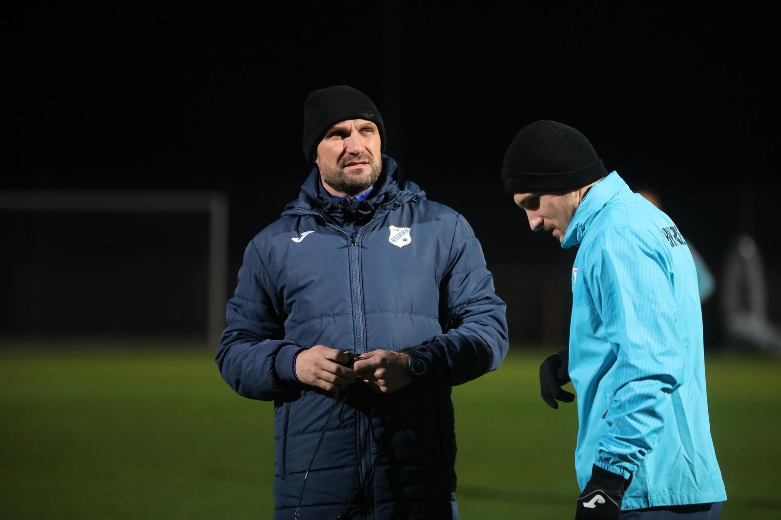 02.01.2024., Rijeka - Prvi trening nogometasa HNK Rijeke u 2024. godini na pomocnom terenu stadiona na Rujevici. Photo: Goran Kovacic/PIXSELL