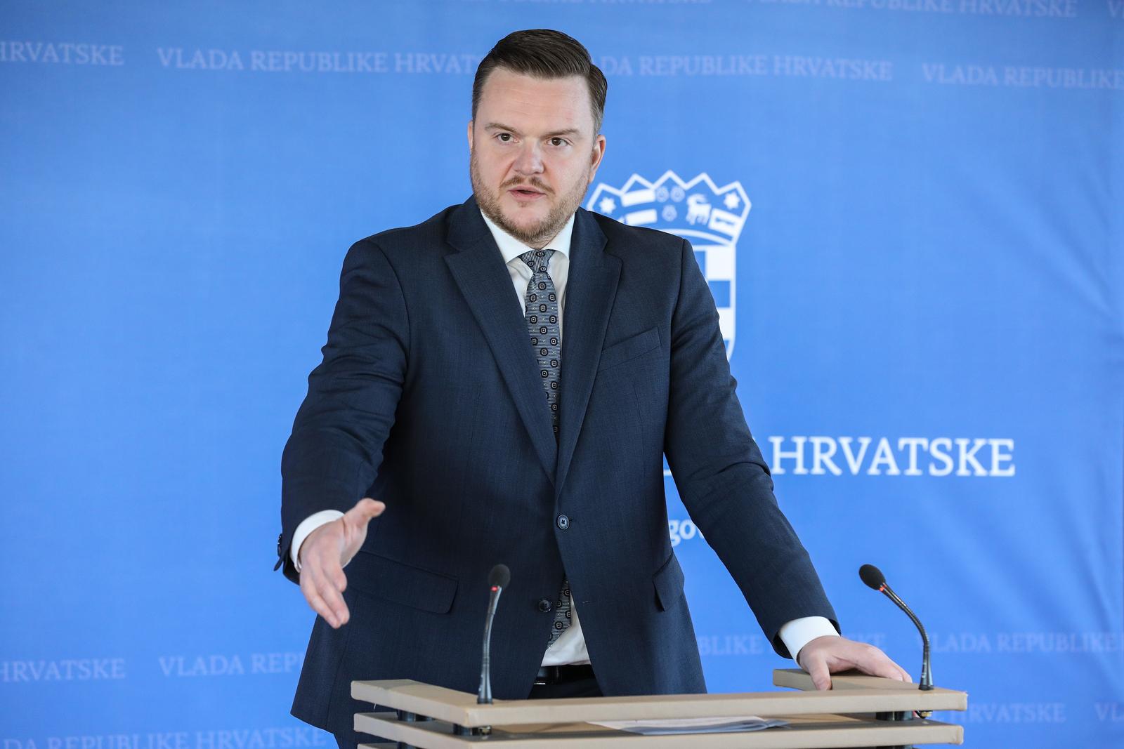 04.01.2024.,Zagreb, pod predsjedanjem premijera Andreja Plenkovica odrzana 276. sjednica Vlade RH. Izjava za medije ministra Marka Primorca.
 Photo: Robert Anic/PIXSELL