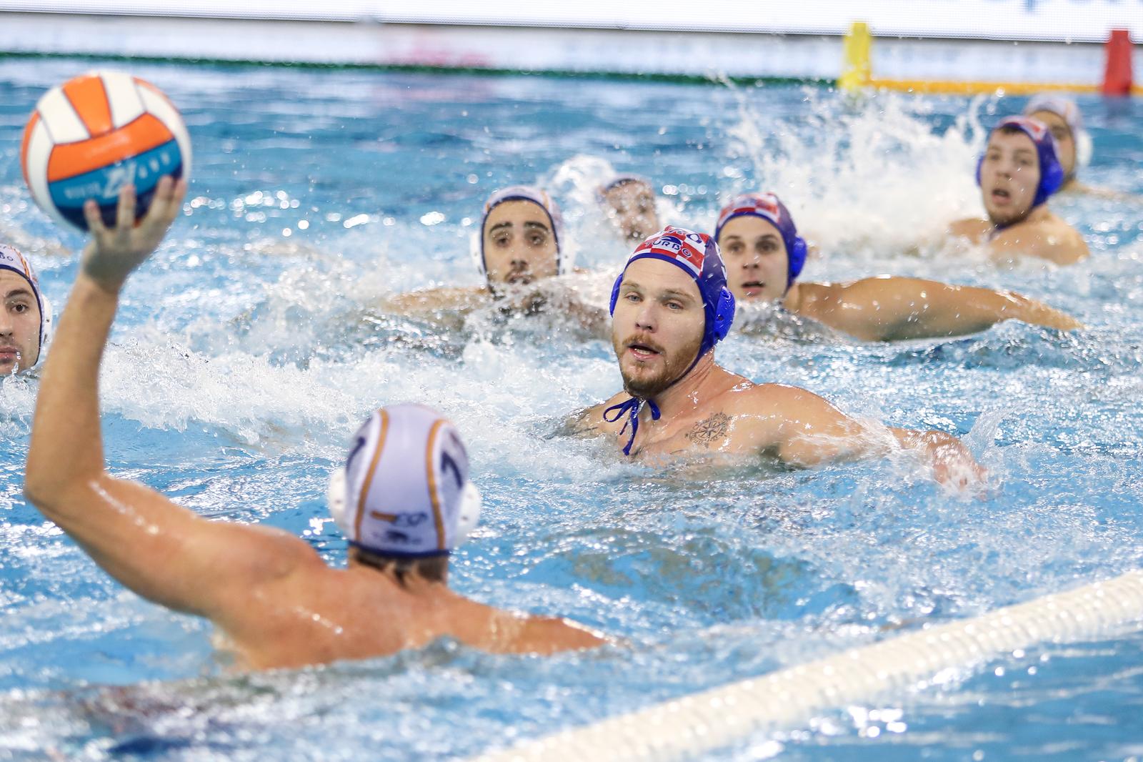 04.01.2024., bazen u Gruzu, Dubrovnik -  Dubrovnik: LEN 36. Europsko prvenstvo u vaterpolu, Divizija 1, skupina A, 1. kolo, Spanjolska - Hrvatska. Jerko Marinic Kragic Photo: Grgo Jelavic/PIXSELL