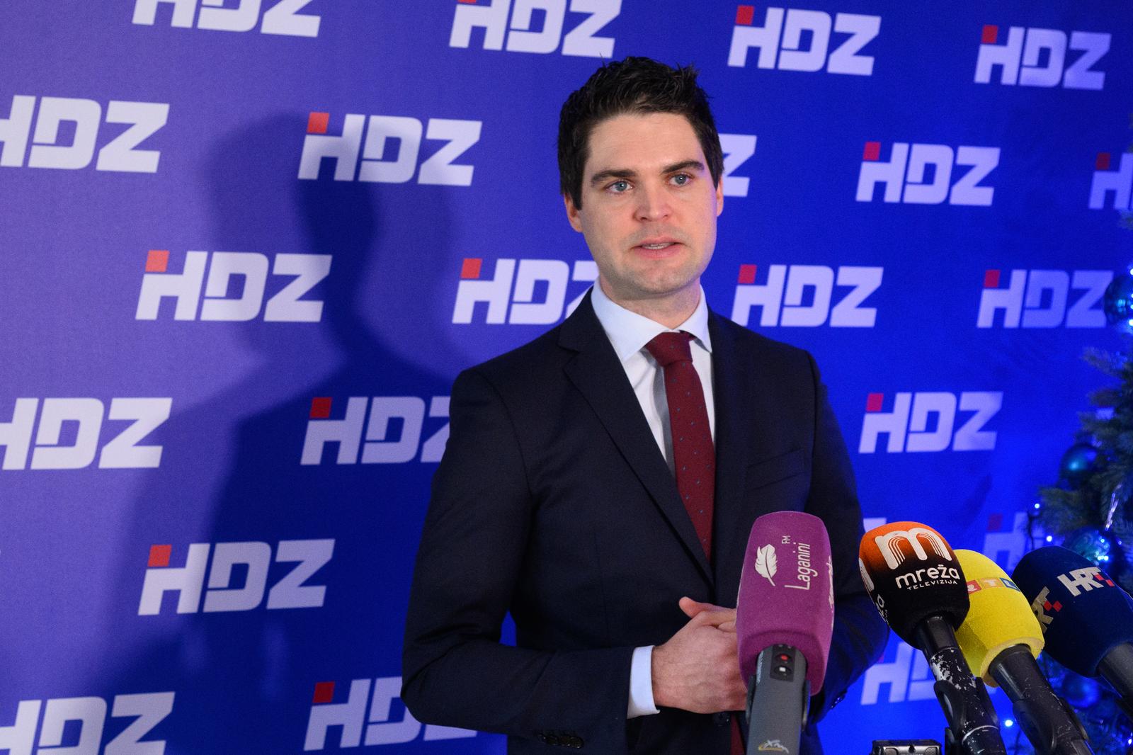 05.01.2024., Zagreb - Tiskovna konferencija zastupnika u Europskom parlamentu Karla Resslera u GO HDZ-a Grada Zagreba. Photo: Davor Puklavec/PIXSELL