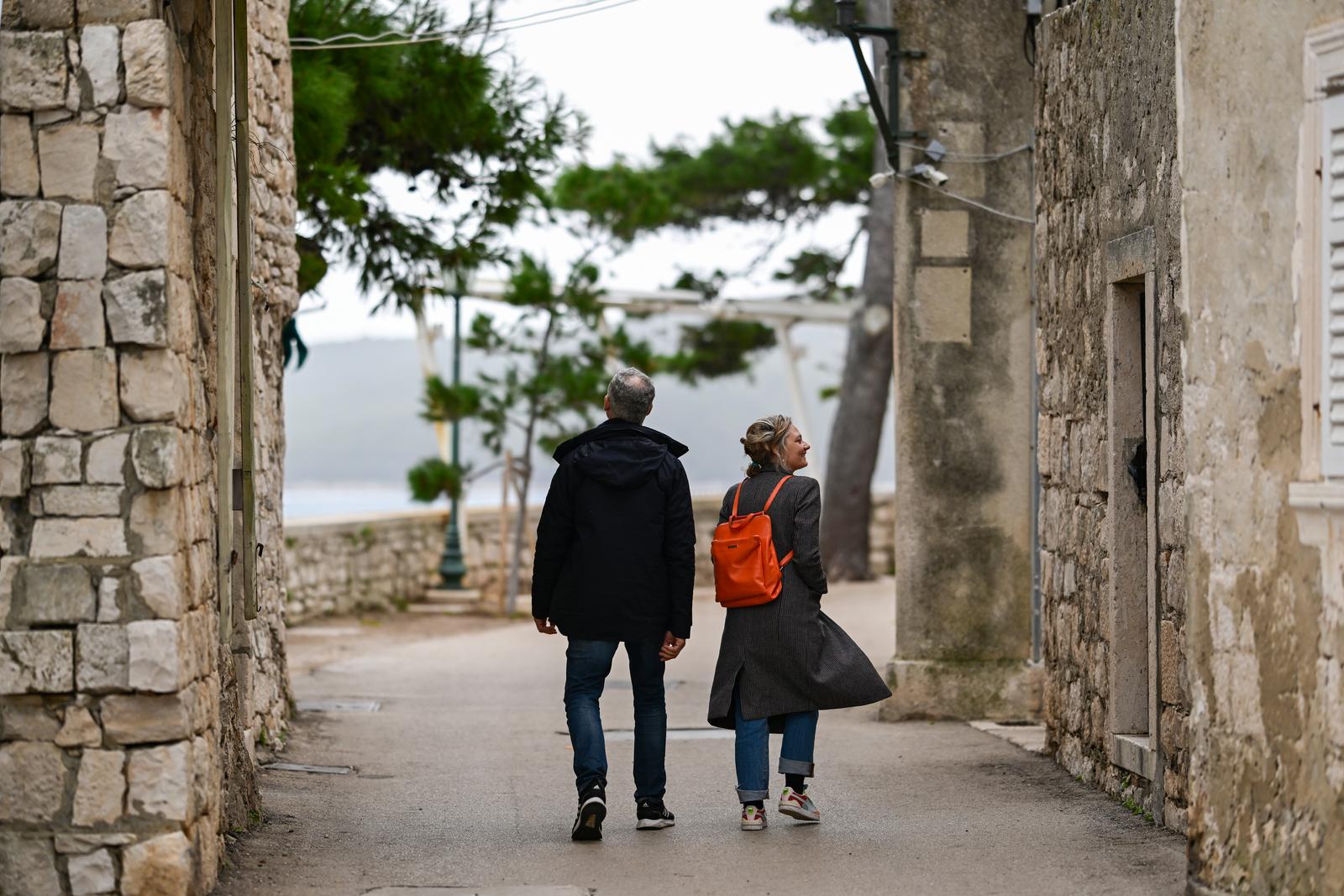 06.01.2024., Korcula- Zbog loseg vremena ulice grada su prazne ali prikazuju sve ljepote i mir turistickog mjesta zimi. Photo: Igor Soban/PIXSELL