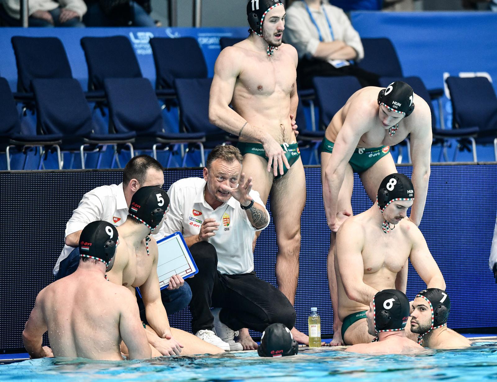 06.01.2024., bazen na Mladosti, Zagreb - LEN 36. Europsko prvenstvo u vaterpolu, Divizija 1, skupina B, 2. kolo, Gruzija - Madjarska. Photo: Josip Regovic/PIXSELL