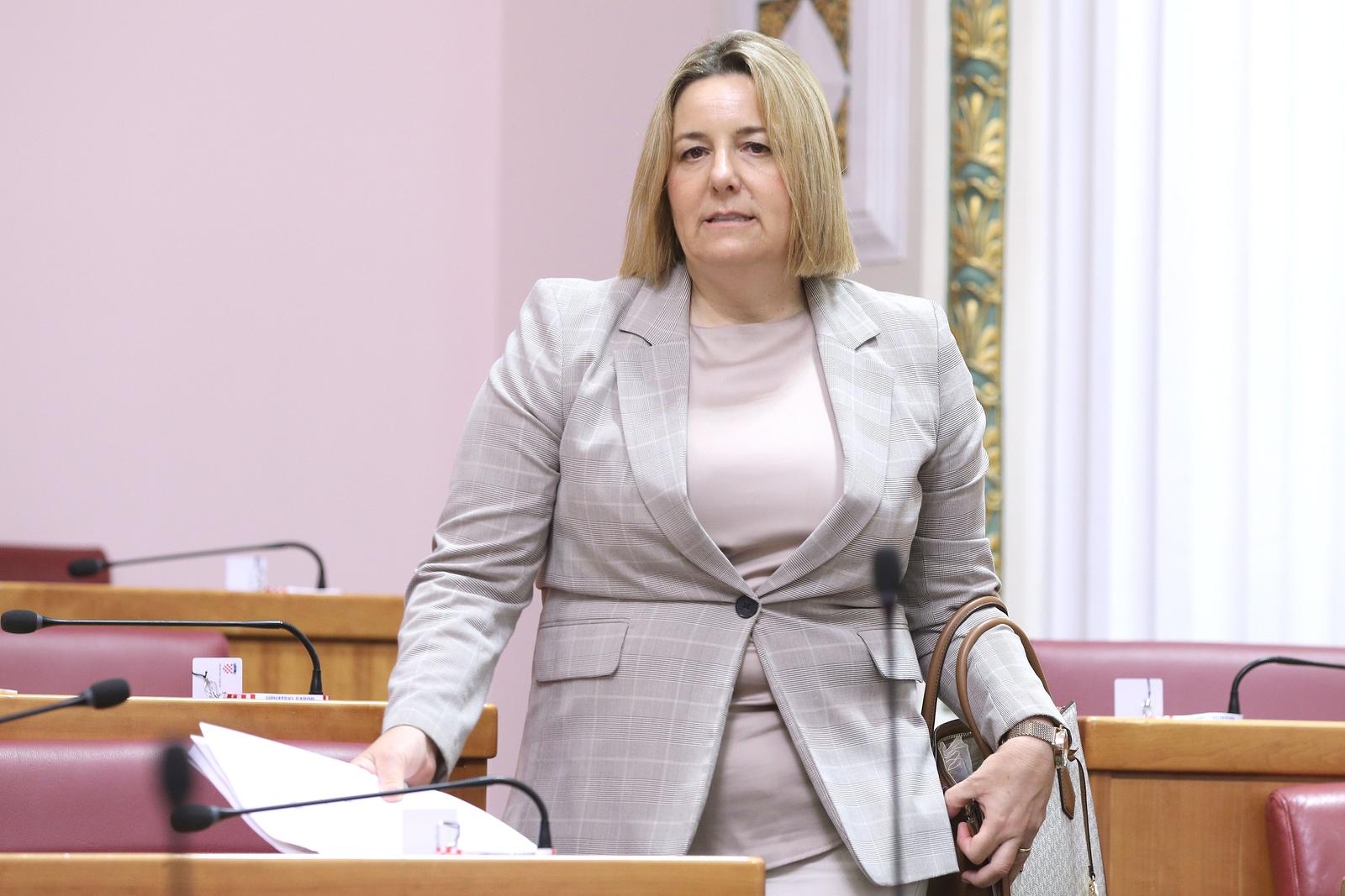 06.06.2023., Zagreb - Sabor 16. sjednicu nastavlja raspravom o izmjenama i dopunama Zakona o drzavnom inspektoratu. Danica Baricevic Photo: Patrik Macek/PIXSELL