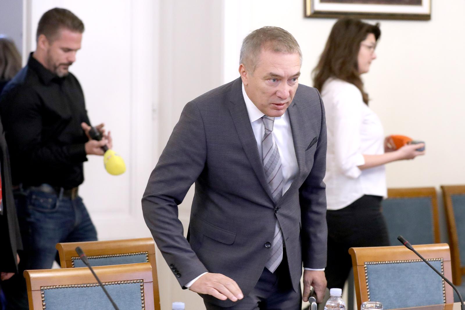 06.10.2022., Zagreb - U Saboru je pocela 25. sjednica Nacionalnog vijeca za pracenje provedbe Strategije suzbijanja korupcije.na kojoj se raspravlja o upravljanju trgovackim drustvom INA d.d. Od pozvanih na sjednicu je dosao samo Dragan Kovacevic, optuzen u aferi JANAF za primanje mita, namjestanje poslova i nezakonito pogodovanje.
.
 Photo: Patrik Macek/PIXSELL