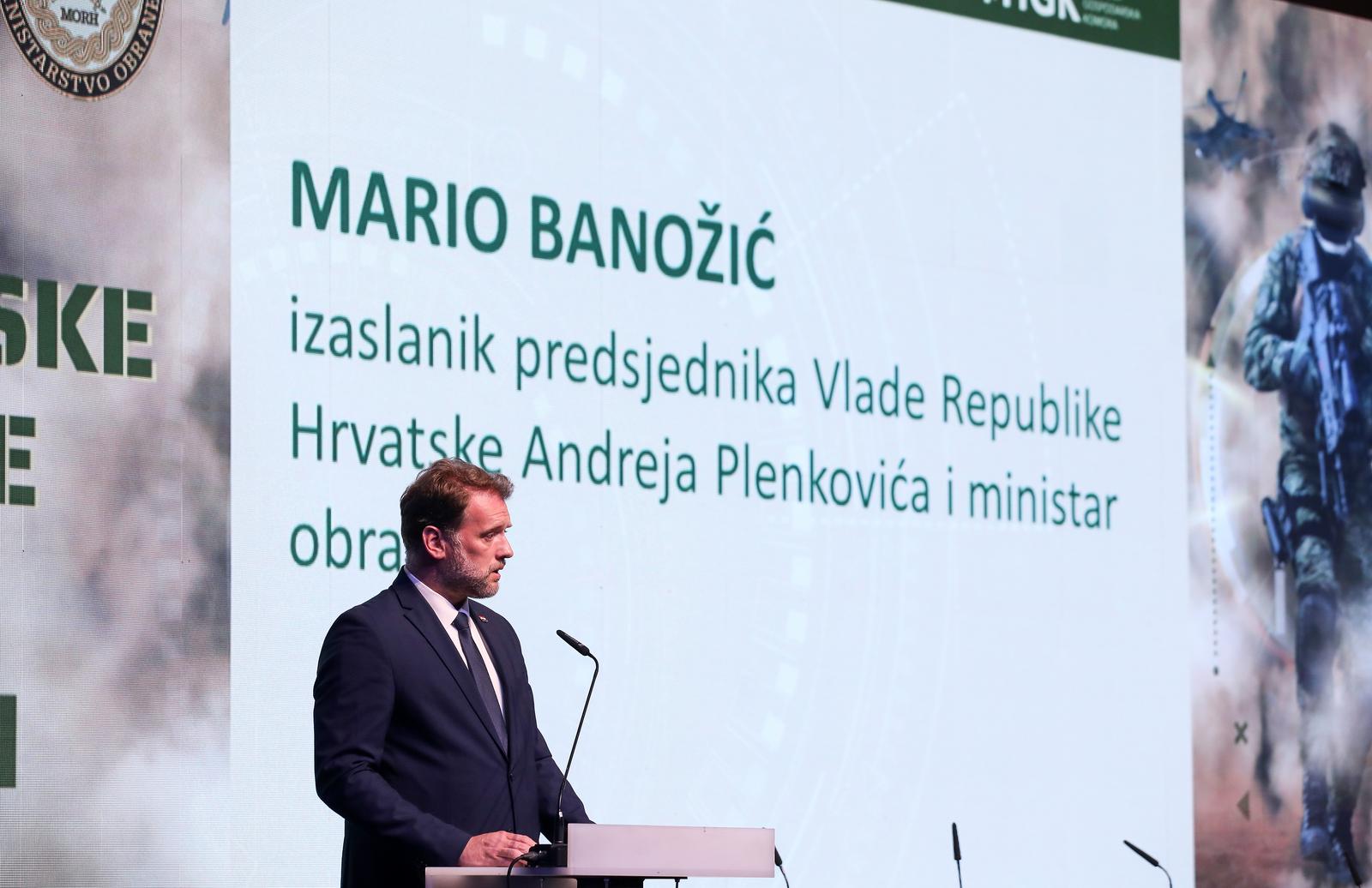 07.11.2023., Zagreb - Konferencija Dan hrvatske obrambene industrije odrzana je u Mozaik Event Centru. ministar obrane Mario Banozic Photo: Emica Elvedji/PIXSELL