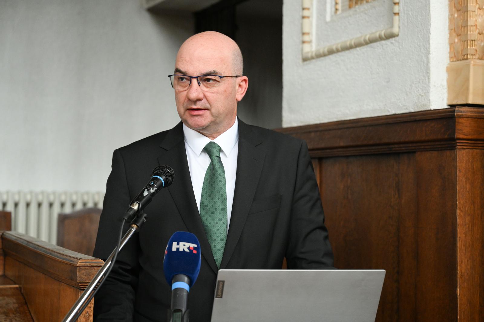10.05.2023., Zagreb - U Hrvatskom drzavnom arhivu predstavljen je Akcijski plan za obnovljive izvore energije na moru u Hrvatskoj. Ivo Milatic Photo: Davorin Visnjic/PIXSELL