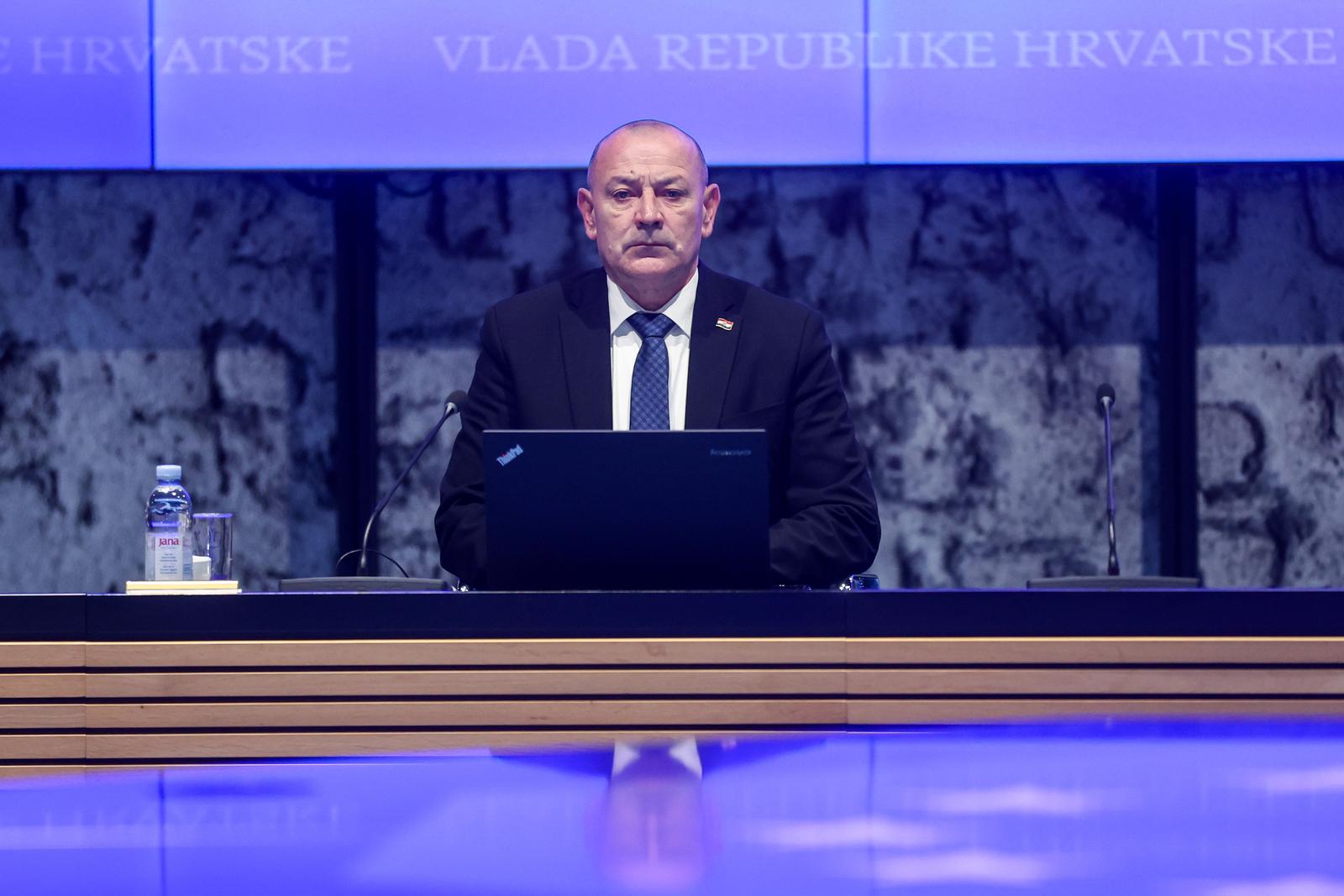 11.01.2024., Zagreb - Odrzana 277. sjednica Vlade u Nacionalnoj i sveucilisnoj knjiznici. potpredsjednik Vlade i ministar branitelja Tomo Medved Photo: Igor Kralj/PIXSELL