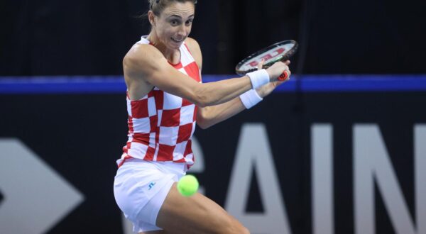 11.11.2022., Rijeka - Billie Jean King Cup, Hrvatska protiv Njemacke, teniski mec izmedu Petre Martic i Eve Lys.   Photo: Nel Pavletic/PIXSELL