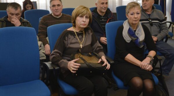 13.02.2015., Zagreb -  Na Zupanijskom sud izrecena je presuda Neviji Bukovic i jos osam optuzenika zbog laznih mirovina.rPhoto: Marko Lukunic/PIXSELL